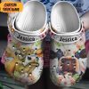 Cow Flower Personalized Clogs Shoes With Your Name