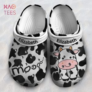 Cow Print Moo Personalized Clogs Shoes For Cow Lovers