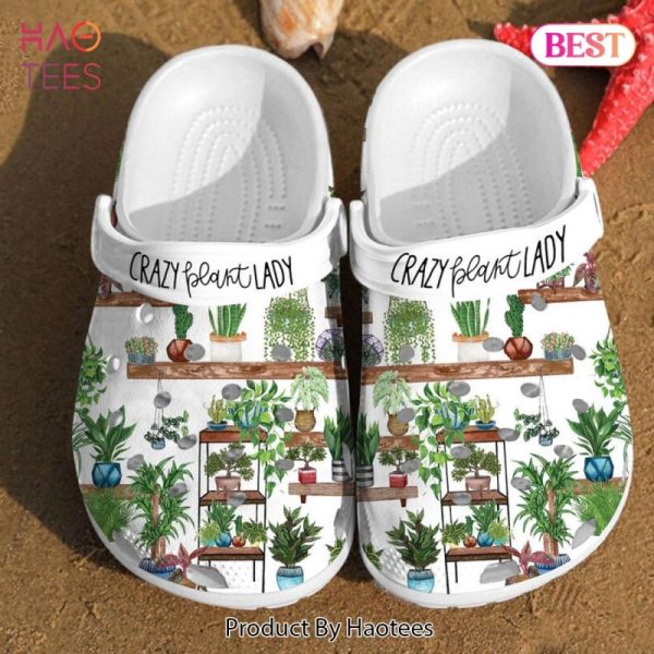 Crazy Plant Lady Mom For Men And Women Gift For Fan Classic Water Rubber Crocs Clog Shoes Comfy Footwear