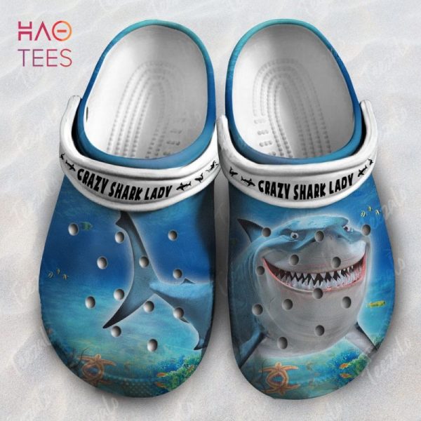 Crazy Shark Lady Clogs Shoes