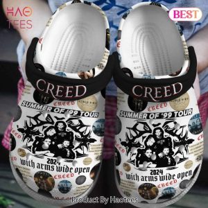 Creed The 2024 Summer Of 99 Tour Music Crocs Crocband Clogs Shoes Comfortable For Men Women and Kids