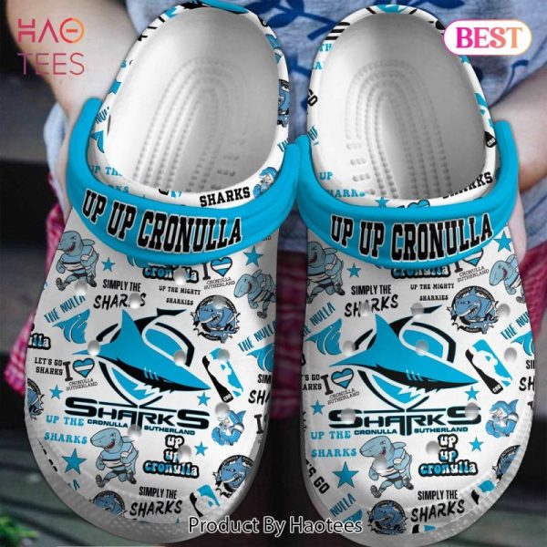 Cronulla Sutherland Sharks NRL Sport Crocs Crocband Clogs Shoes Comfortable For Men Women and Kids