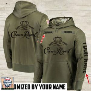 Crown Royal Army Custom Name 3D All Over Print Hoodie