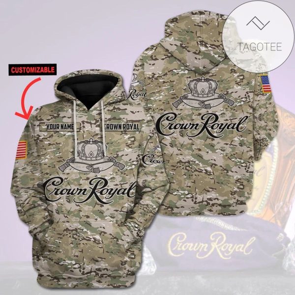 Crown Royal Camo Printed All Over Print Hoodie