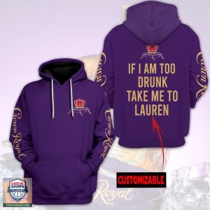 Crown Royal Couple Custom Name 3D Hoodie 01