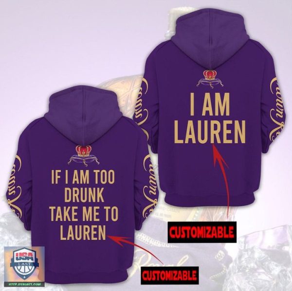 Crown Royal Couple Custom Name 3D Hoodie 02