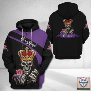 Crown Royal King Skull 3D All Over Print Hoodie T-Shirt