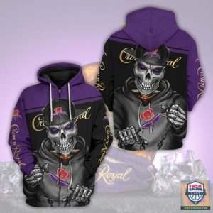 Crown Royal Skull Snapback 3D All Over Print Hoodie T-Shirt