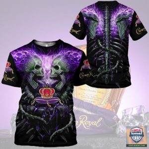 Crown Royal Skull Spirit 3D All Over Print Hoodie T-Shirt