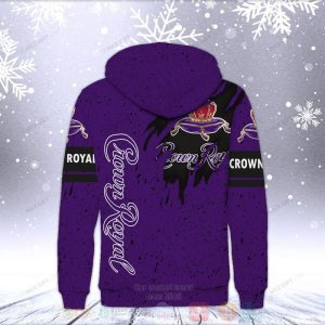 Crown Royal Whiskey Purple Fleece Zip Hoodie