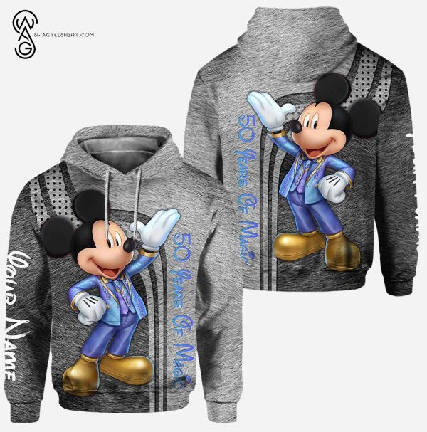 Custom Mickey Mouse 50 Years Of Magic Hoodie And Leggings