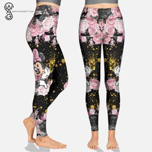 Custom Minnie Mouse Floral Full Print Hoodie And Leggings