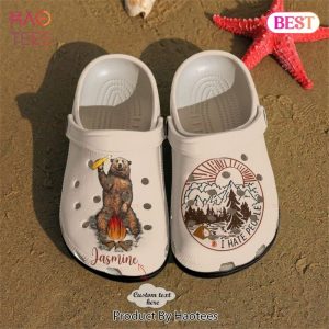 Custom Name I Hate People Camping Gift For Lover Rubber Crocs Clog Shoes Comfy Footwear