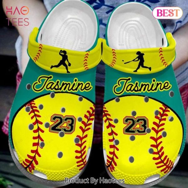 Custom Name Number Colorful Softball Clogs Shoes Exclusive