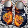 Custom Personalized Fire and Water Basketball Clog Shoes Exclusive