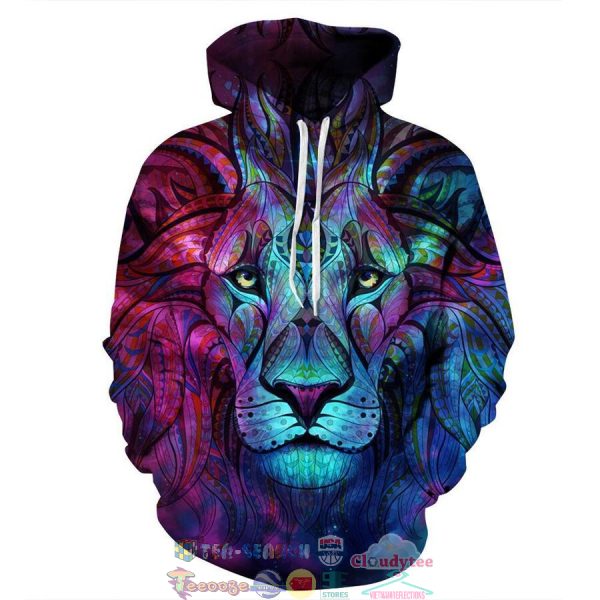 Cyberpunk Lion Hoodie 3D