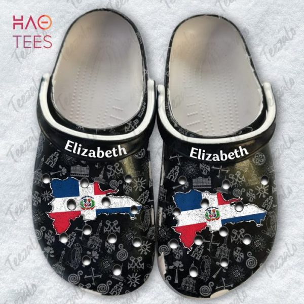 DO Dominican Clogs Shoes With Map And Symbols