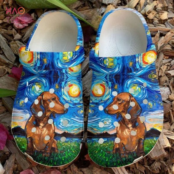 Dachshund Blue Sky Crocs Clog Shoes