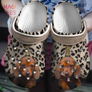 Dachshund Clogs Shoes Zipper Leopard For Dachshund Lovers