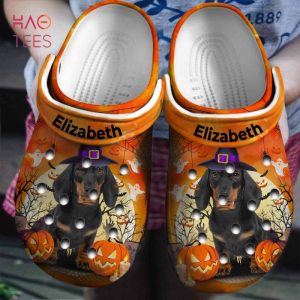 Dachshund Wear Hat Halloween Personalized Clogs Shoes