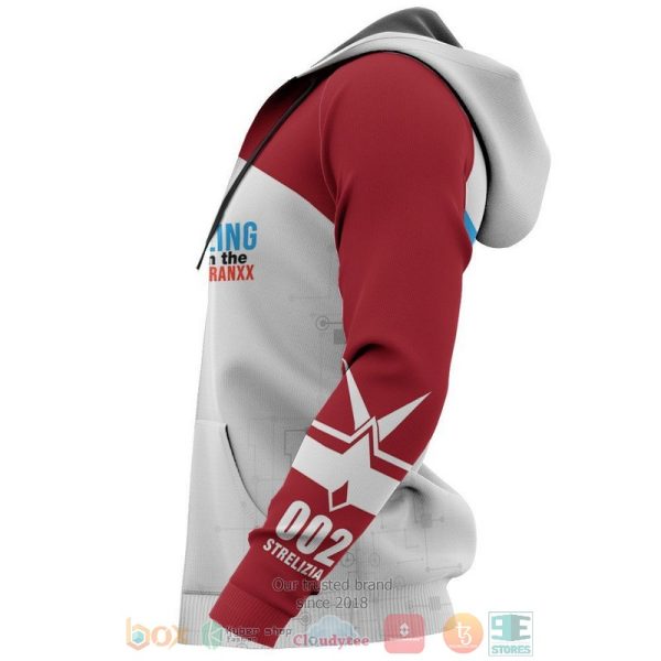 Darling In The Franxx Zero Two Costume Code 002 Anime 3D Hoodie