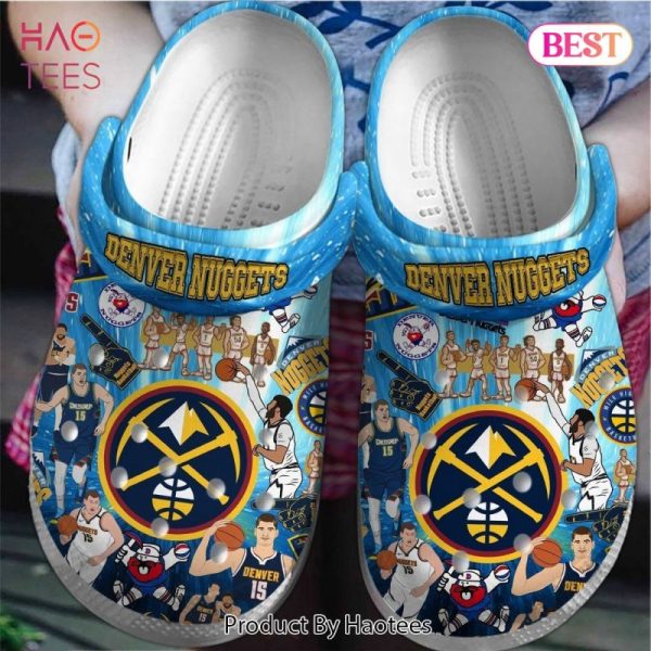 Denver Nuggets NBA Sport Crocs Crocband Clogs Shoes Comfortable For Men Women and Kids Exclusive