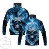 Detroit Lions Skull Fire Mask Hoodie