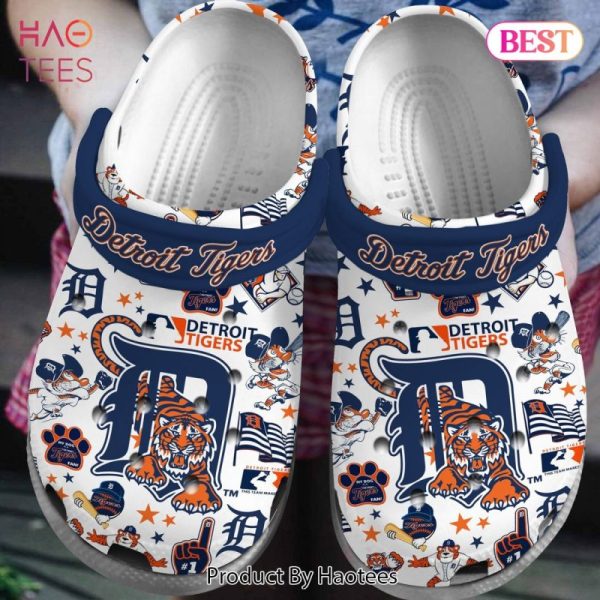 Detroit Tigers MLB Sport Crocs Crocband Clogs Shoes Comfortable For Men Women and Kids