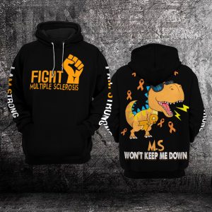 Dinosaurs Fight Multiple Sclerosis Awareness 3D Hoodie – Limited Edition