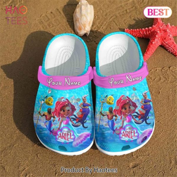 Disney Junior Ariel Cartoon Crocs Crocband Clogs Shoes Comfortable For Men Women and Kids