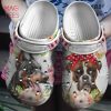 Dogs Flower Personalized Clogs Shoes With Your Name