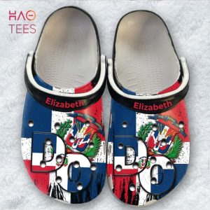 Dominican Do Flag Personalized Clogs Shoes