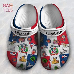 Dominican Flag Symbols Personalized Clogs Shoes