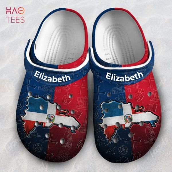 Dominican Personalized Clogs Shoes Map