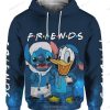 Donald Duck And Stitch F.R.I.E.N.D.S 3D Hoodie- Limited Edition