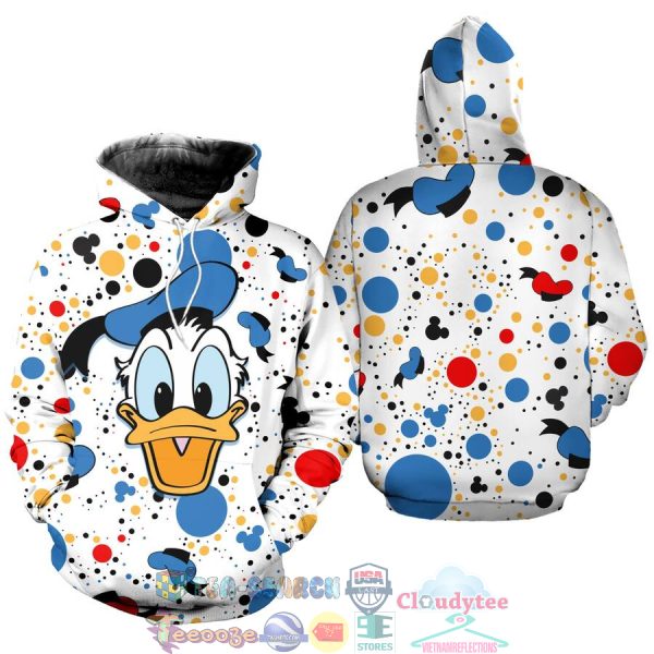 Donald Duck Polkadot Pattern Disney Hoodie 3D