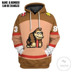 Donkey Kong Sports Custom Name Custom Number Hoodie