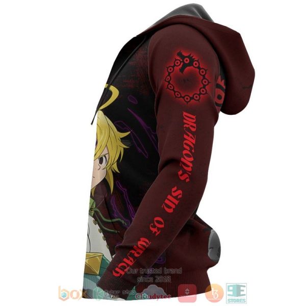 Dragon’S Sin Of Wrath Meliodas Seven Deadly Sins Anime 3D Hoodie