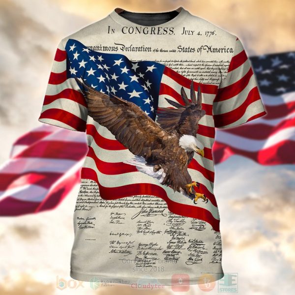 Eagle American Flag 3D Hoodie