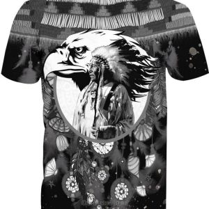 Eagle Naive American Mysterious Dreamcatcher 3D Shirt