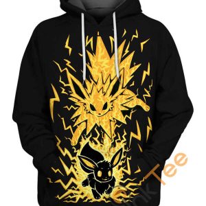 Eevee And Jolteon Pokemon Hoodie 3D