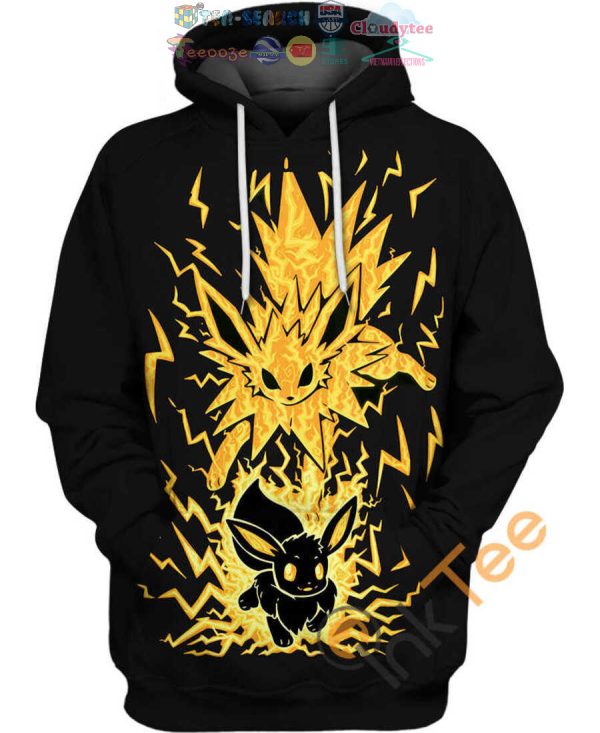 Eevee And Jolteon Pokemon Hoodie 3D