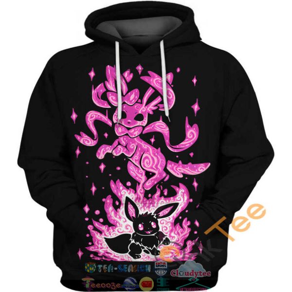 Eevee And Sylveon Pokemon Hoodie 3D