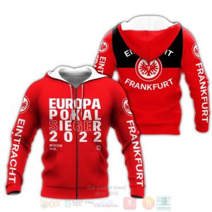 Eintracht Frankfurt Europapokal Sieger 2022 Red 3D Hoodie