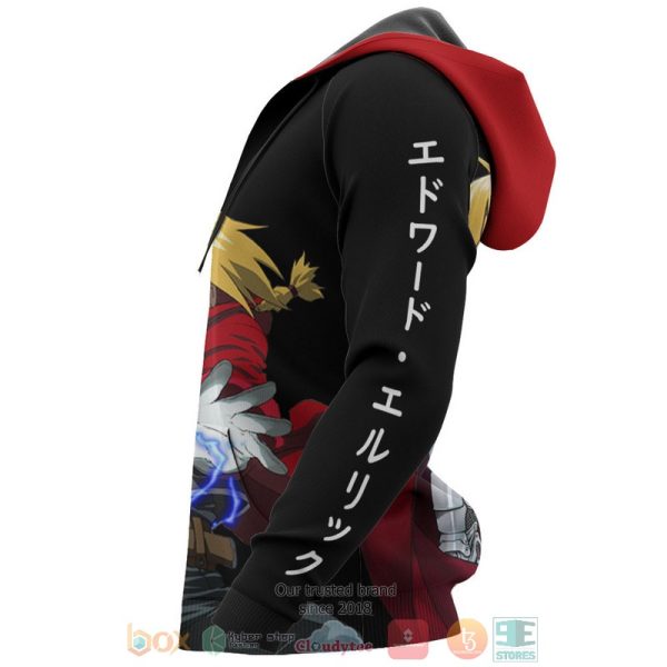 Elric Edward Fullmetal Alchemist Anime 3D Hoodie