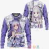 Emilia Re:Zero Kara Hajimeru Isekai Seikatsu Anime 3D Hoodie