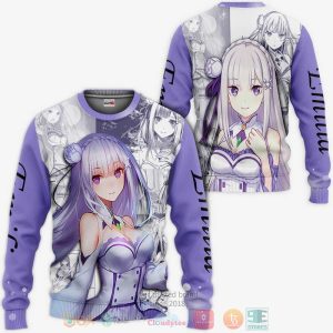 Emilia Re:Zero Kara Hajimeru Isekai Seikatsu Anime 3D Hoodie