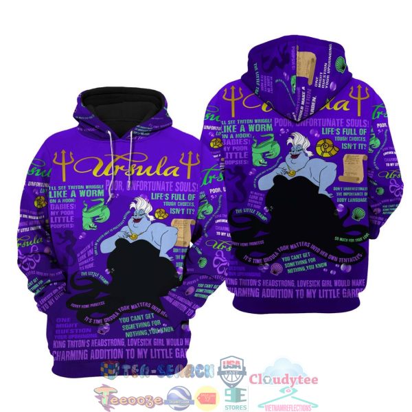 Evil Ursula Punk Words Pattern Disney Quotes Hoodie 3D