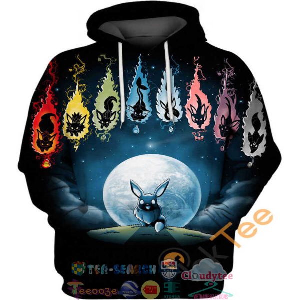 Evolutions Of Eevee Pokemon Hoodie 3D