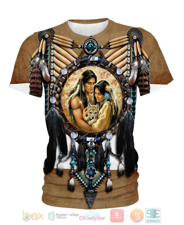 Family Feather Native Motifs 3D Shirt